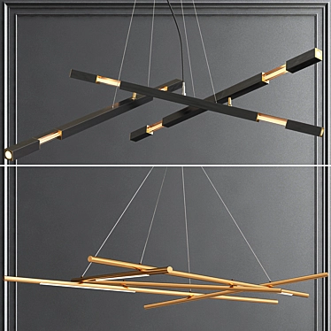 Minimalist Chandelier Collection 3D model image 1 