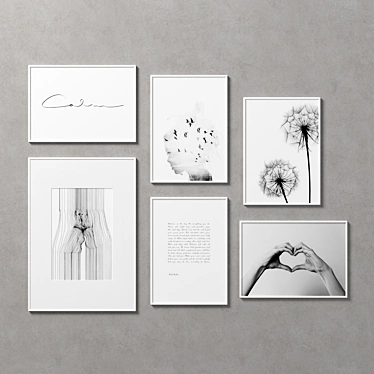 6-Piece Frame Collection 3D model image 1 