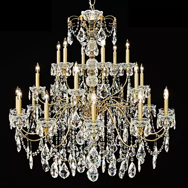 Sparkling Schonbek 1718-23 Chandelier 3D model image 1 