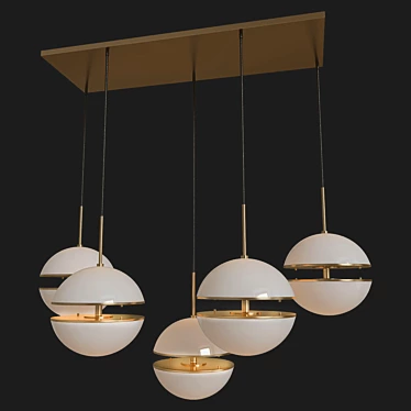 Spiridon 5-Light Hanging Lamp 3D model image 1 