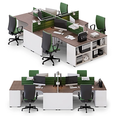 LAS OXI v3: Efficient Office Workspace 3D model image 1 