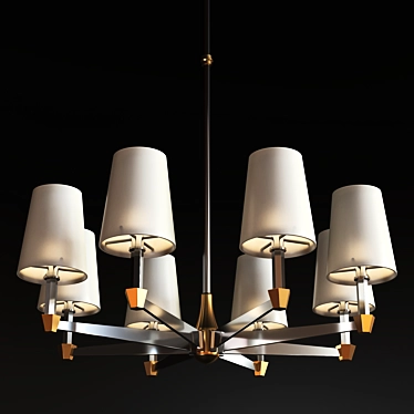 Modern Crystal Eight-Branch Chandelier 3D model image 1 