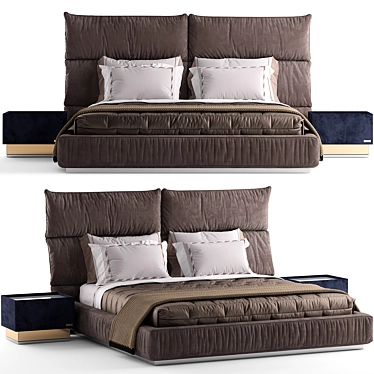 Elegant Palau Regular Bed 3D model image 1 