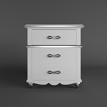 Elegant Estelle Bedside Nightstand 3D model image 1 