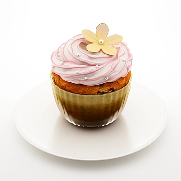 Sweet Delight Cupcake 3D model image 1 