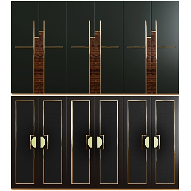 Title: Custom Art Deco Cabinets 3D model image 1 