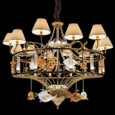 Aquarius Chandelier M626 3D model image 1 