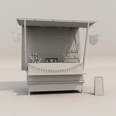 Portable Shopping Kiosks: Ideal for Markets 3D model image 1 