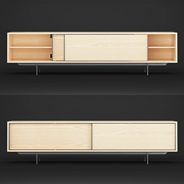 Modern Smith Media Cabinets for Stylish Living 3D model image 1 
