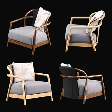 Flexform Alison Armchair: Modern Comfort at its Best 3D model image 1 