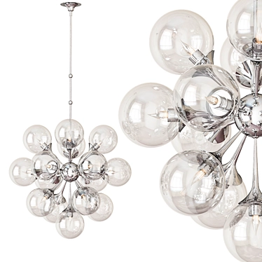 Elegant Tiered Cristol Lighting 3D model image 1 