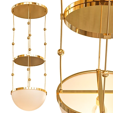 Exquisite AL3 Chandelier: A Timeless Masterpiece 3D model image 1 