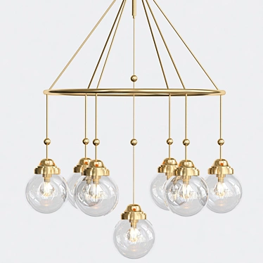 Brioni Chandelier: Luxury Illumination by Woka 3D model image 1 