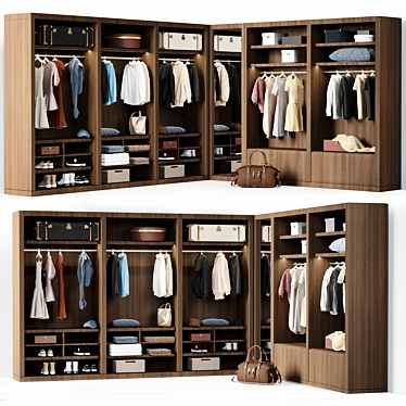 SIPARIO Wardrobe: Sophisticated and Spacious 3D model image 1 