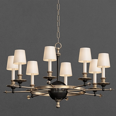 Elegant Leaf and Arrow Chandelier 3D model image 1 