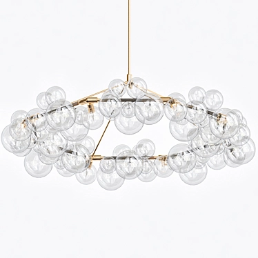 Ethereal Glow: Wreath Bubble Chandelier 3D model image 1 