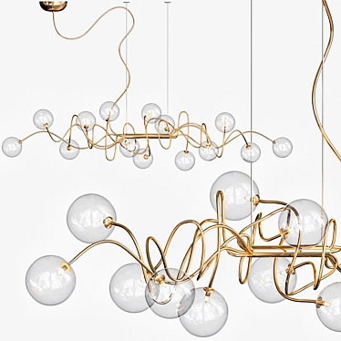 Bubbles Brass RING PENDANT LIGHT