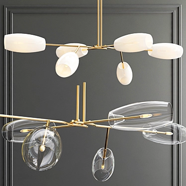 Elegant Branching Chandelier by Team Koss 3D model image 1 