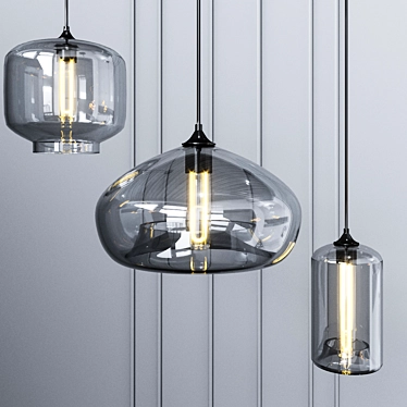 Modern Pendant Lighting: Fumo Set 3D model image 1 