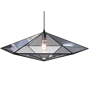 Stained Glass Pendant Lamp 3D model image 1 