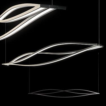 LED Chandelier with Unique Design | Customizable Sizes & Colors 3D model image 1 