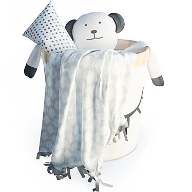 Cozy Cocoon: 3D Fabric Bag & Decorative Accessories 3D model image 1 