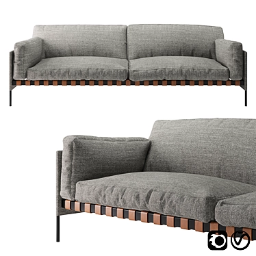 Sophisticated Étiquette Sofa: Elegant Design by De Padova 3D model image 1 