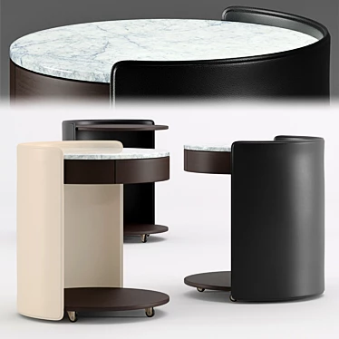 Elegant Harmon Side Table 3D model image 1 