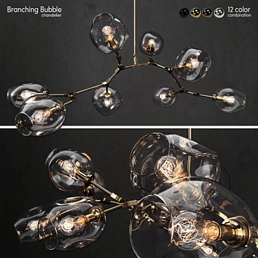 Title: Versatile Branching Bubble Chandelier 3D model image 1 