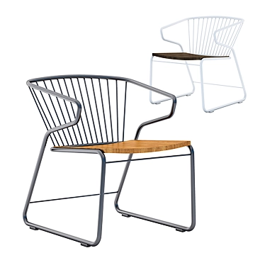 Modern Gabbia Mesh Chair 3D model image 1 