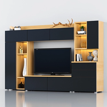 Modern TV Stand 32" - Ready for Visualizations 3D model image 1 