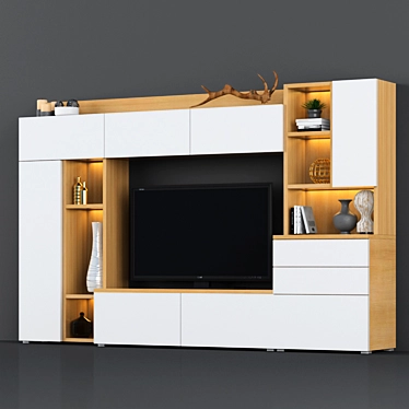 Modern TV Stand: Versatile Design & High Quality 3D model image 1 