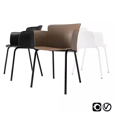 Sleek Paper Chair: Stylish Design, Multiple Colors 3D model image 1 