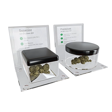 Healing Marijuana in Plastic Packaging 3D model image 1 