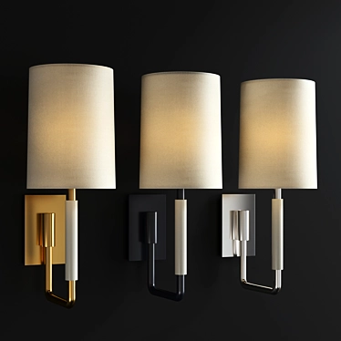 Elegant Clout Sconce Illumination 3D model image 1 