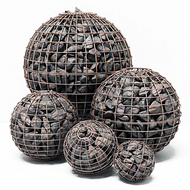Rocky Stone Gabion Sphere - 3D Model 3D model image 1 
