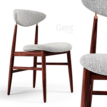 Modern Classic Chair: Gubi Gent 3D model image 1 