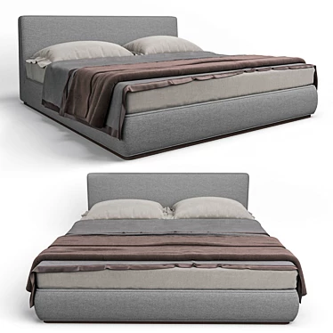 Powell Contemporary Bed 3D model image 1 