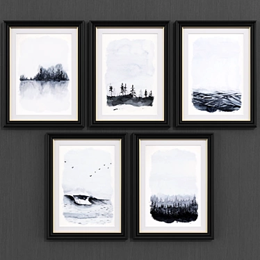 Modern Landscape Art Collection (Size: 325mm x 475mm) 3D model image 1 