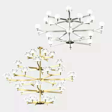 Italian IL Paralume Marina Chandeliers 3D model image 1 