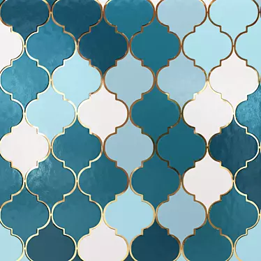 Moroccan Tiles: PBR, Close-Up, Authentic 3D model image 1 
