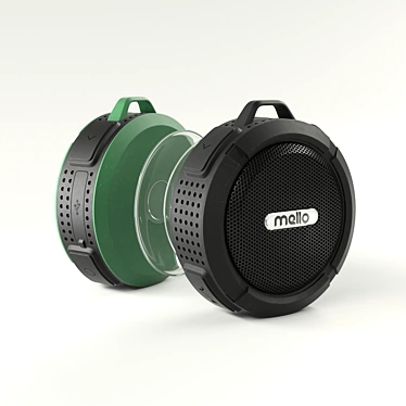 Mello Mini: Waterproof Bluetooth Shower Speaker 3D model image 1 