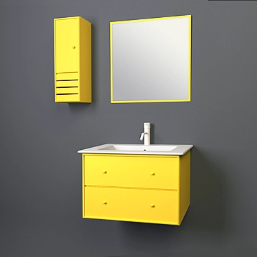 Tokyo Yellow Bathroom Set by Montana Mobler 3D model image 1 