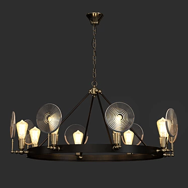 Reflector Chandelier - Elegant Lighting Fixture 3D model image 1 