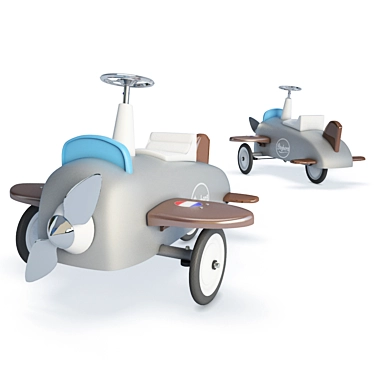 Playful 3D Pedal Airplane for Kids 3D model image 1 