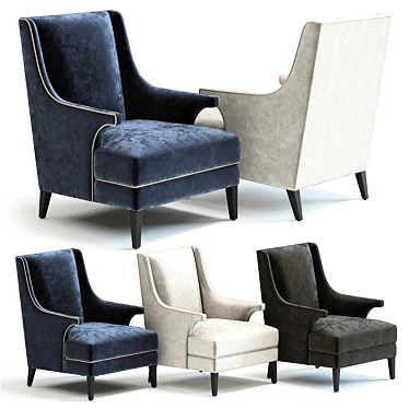 Bishop Armchair: Luxurious and Stylish Seating 3D model image 1 