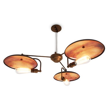 Industrial Brass Pendant Light: Cullen 3D model image 1 