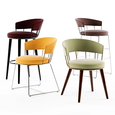 Sleek and Stylish Meru Chair 3D model image 1 