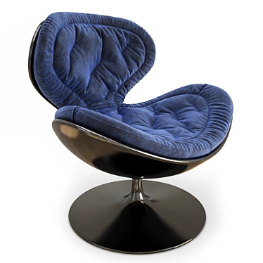 Plush Velvet Armchair: Contemporary 3D Interior Furniture 3D model image 1 