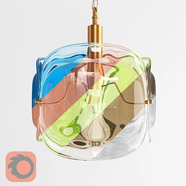 Colored glass pendant lamp Lampatron TRINO